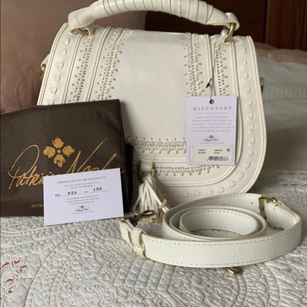 Patricia Nash White Leather Handbag